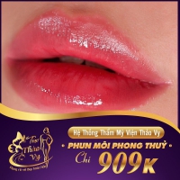 PHUN MÔI PHONG THUỶ 3D CHỈ #909K 